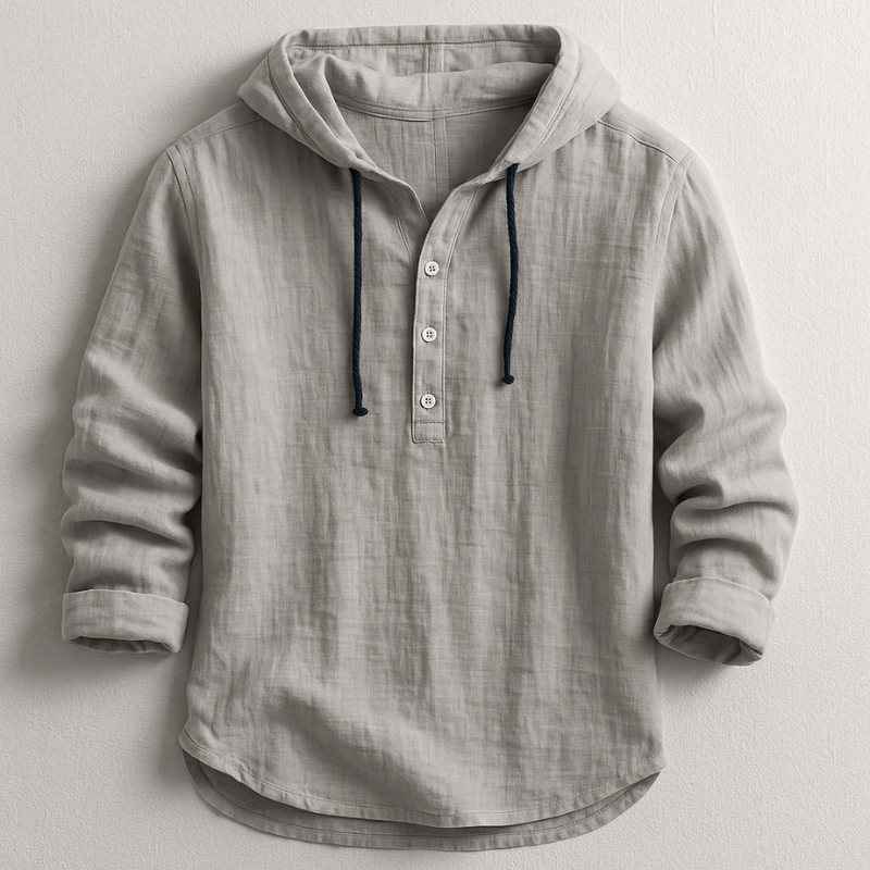 VINCE | Hooded Linen Shirt