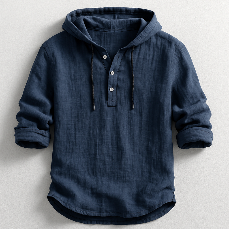 VINCE | Hooded Linen Shirt
