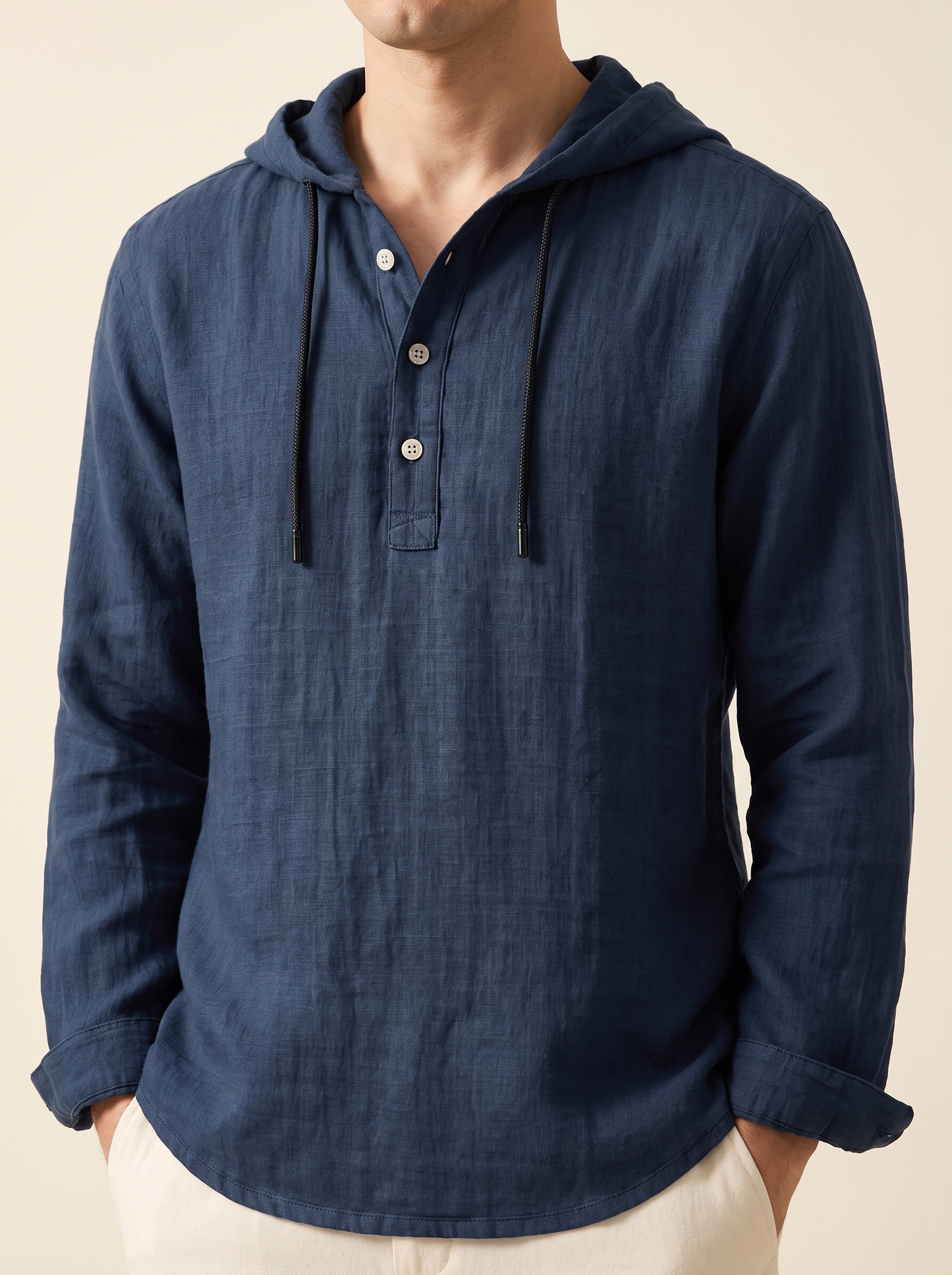 VINCE | Hooded Linen Shirt