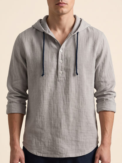 VINCE | Hooded Linen Shirt